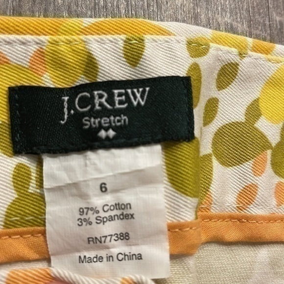 Jcrew yellow and orange graphic print floral miniskirt with pockets size 6 - Picture 5 of 7